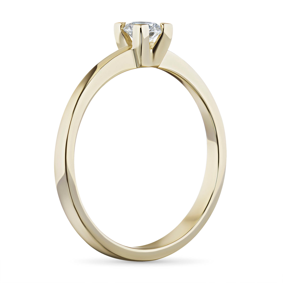 14K Yellow Gold Ring with Natural Diamonds 0.180 CT.TW