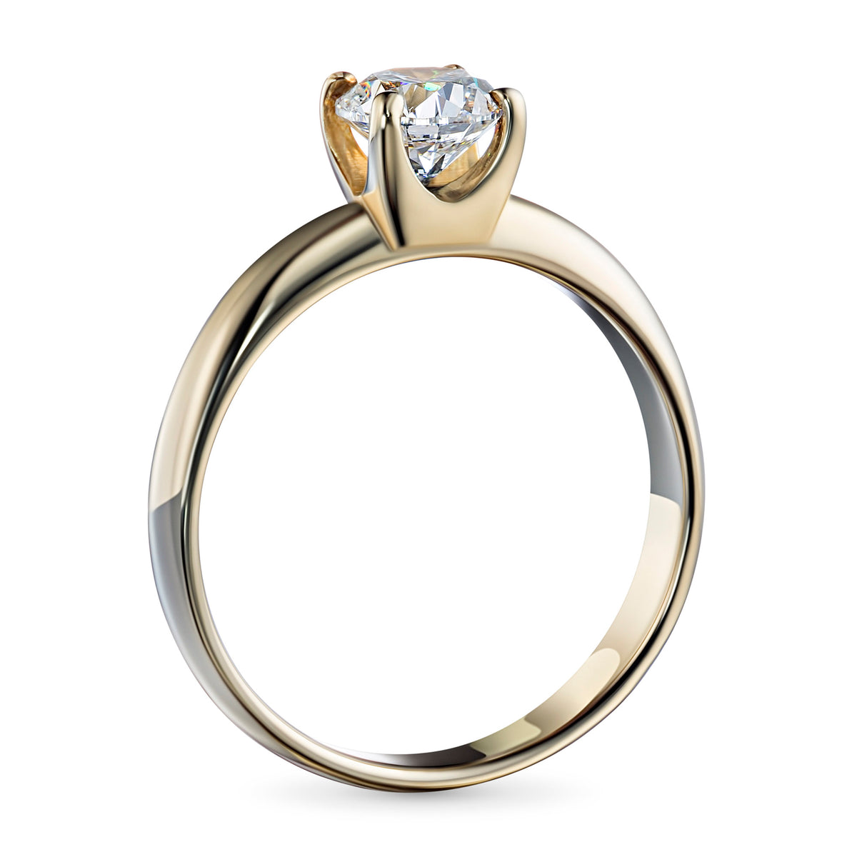14K Yellow Gold Ring with Lab-Created Diamonds 0.450 CT.TW
