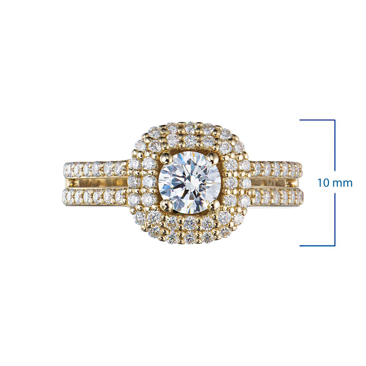 14K Yellow Gold Ring with Lab-Created Diamonds 1.090 CT.TW