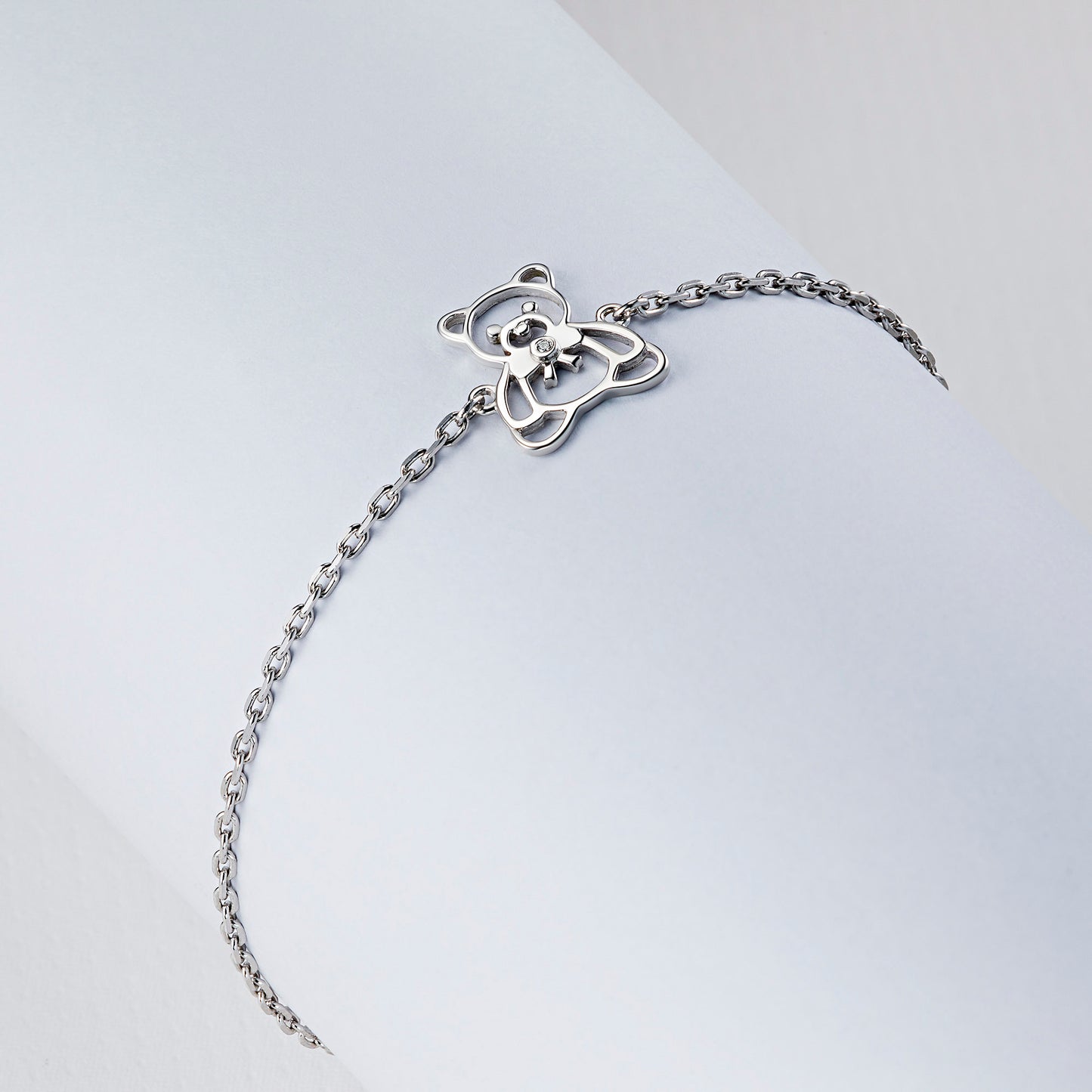 Sterling Silver Bracelet with Lab-Created Diamonds 0.010 CT.TW