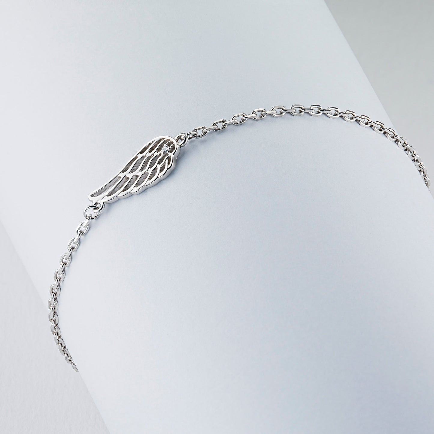 Sterling Silver Bracelet with Lab-Created Diamonds 0.010 CT.TW