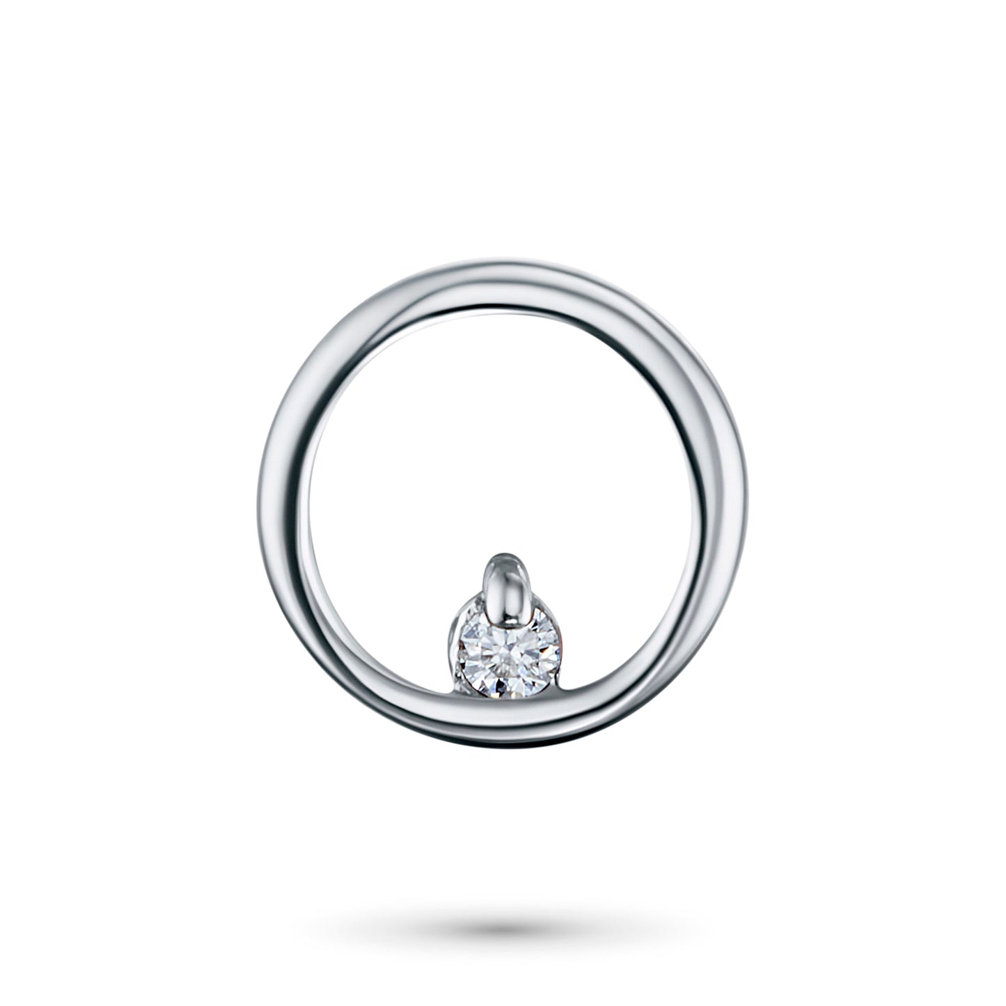 14K White Gold Pendant with Lab-Created Diamonds 0.030 CT.TW