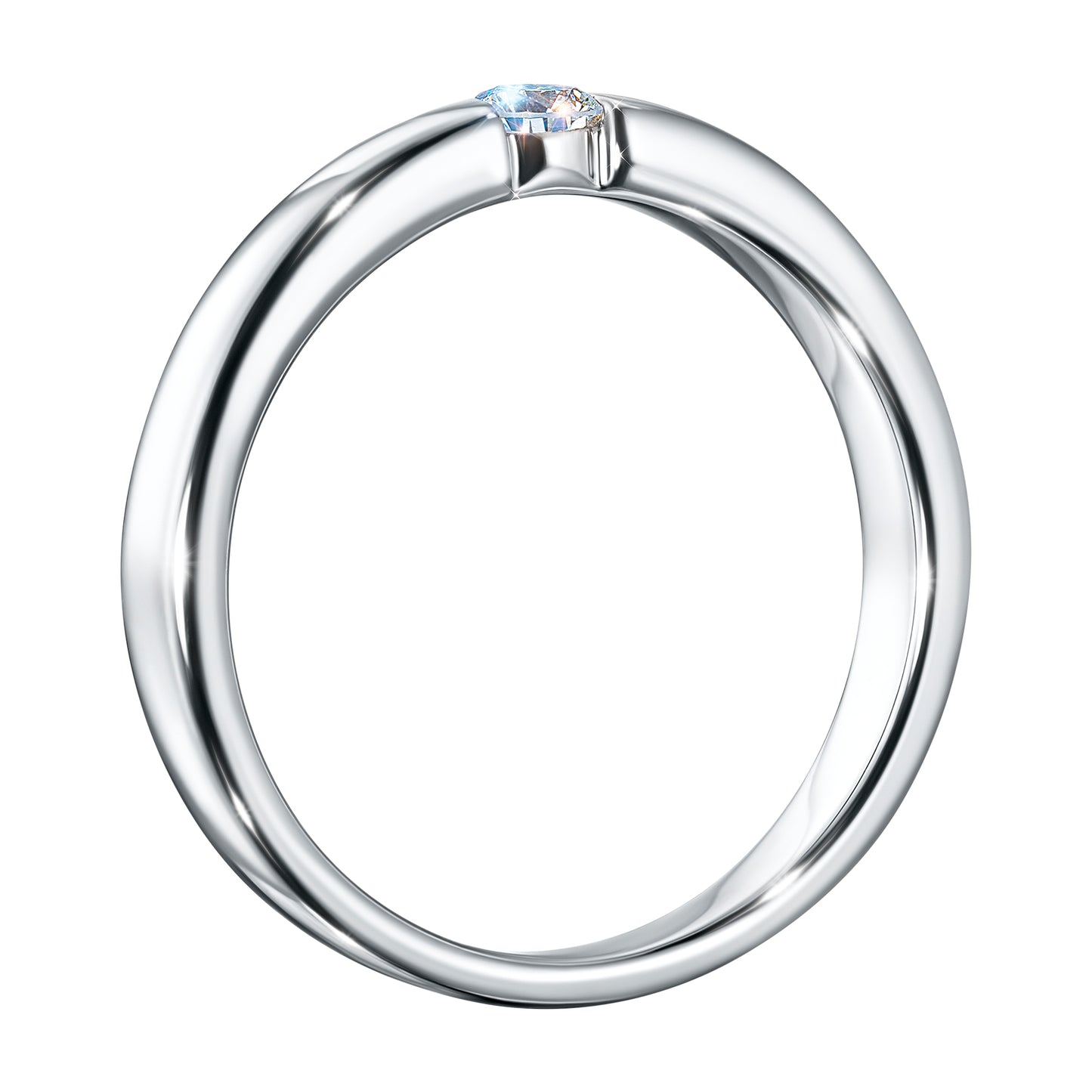 Sterling Silver Ring with Lab-Created Diamonds 0.080 CT.TW