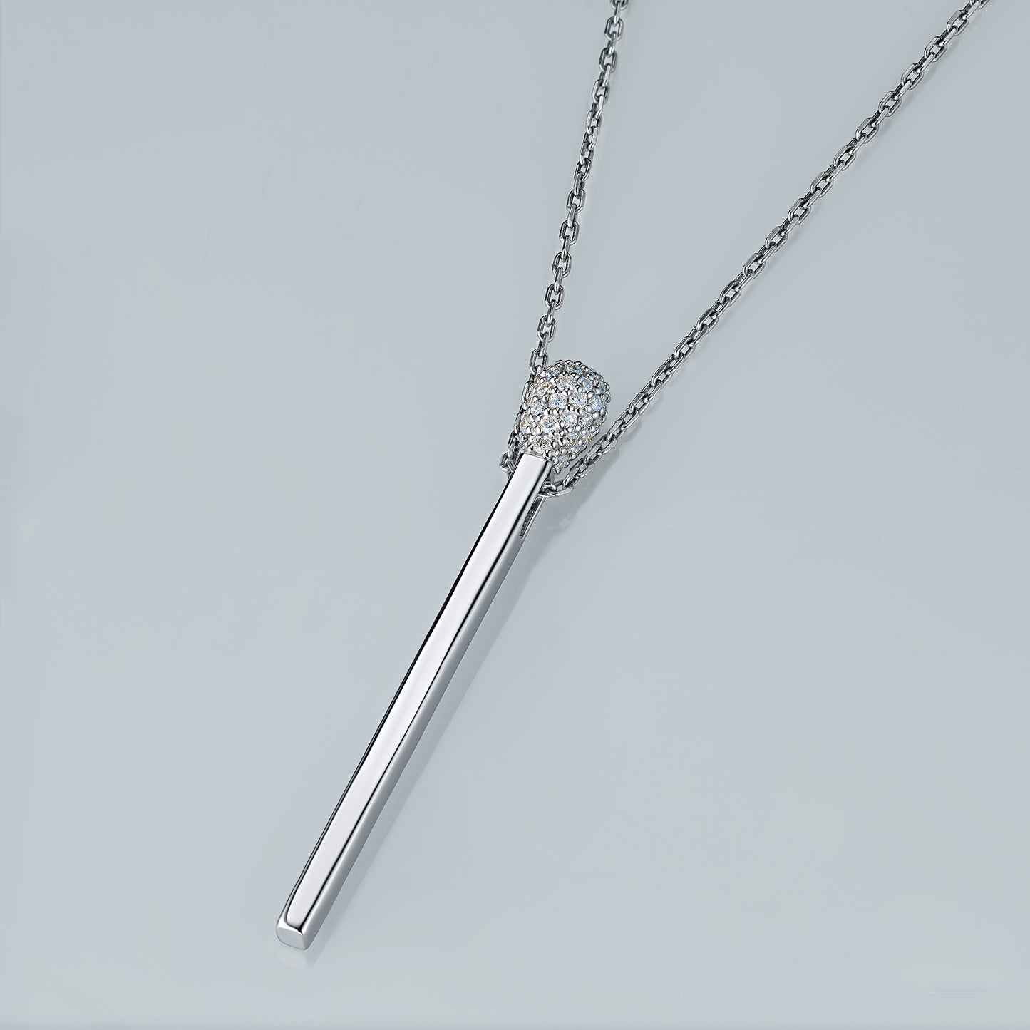 14K White Gold Pendant with Lab-Created Diamonds 0.320 CT.TW