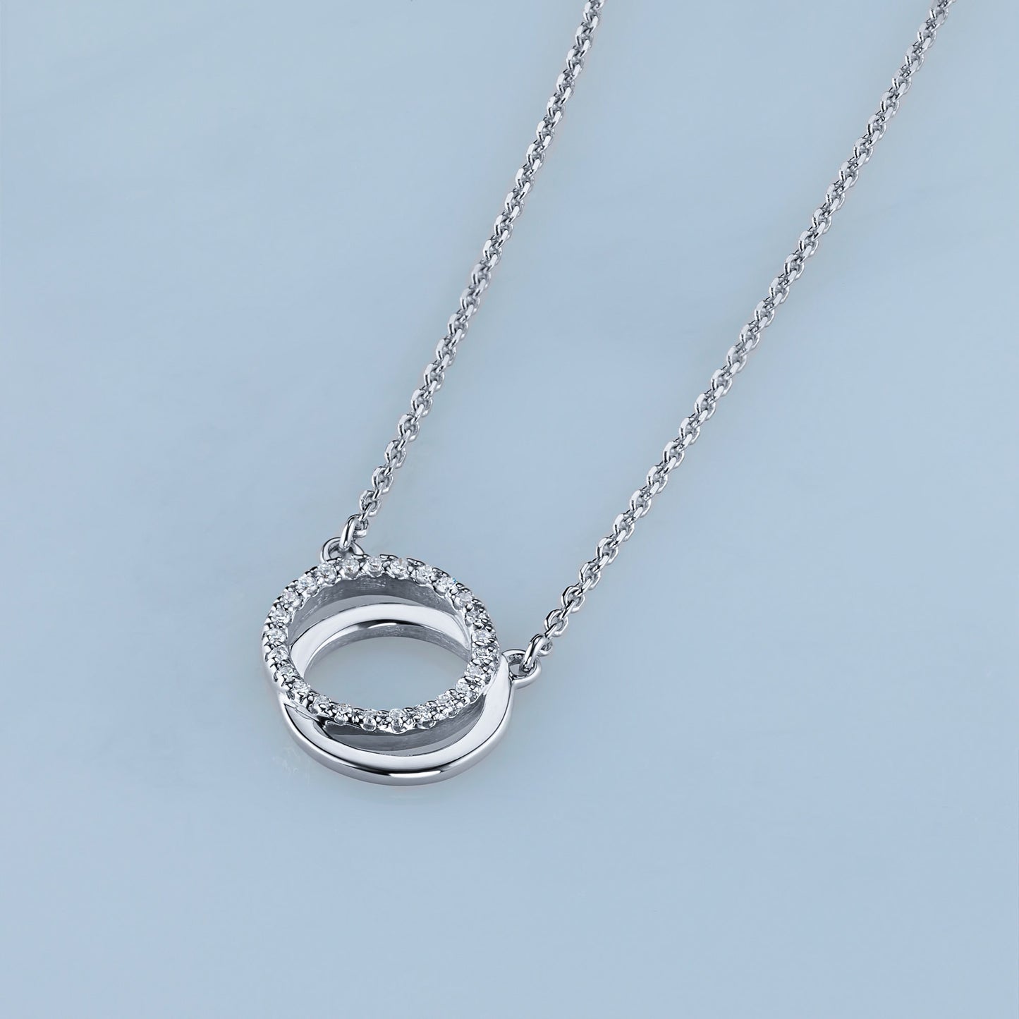 Sterling Silver Necklace with Lab-Created Diamonds 0.150 CT.TW