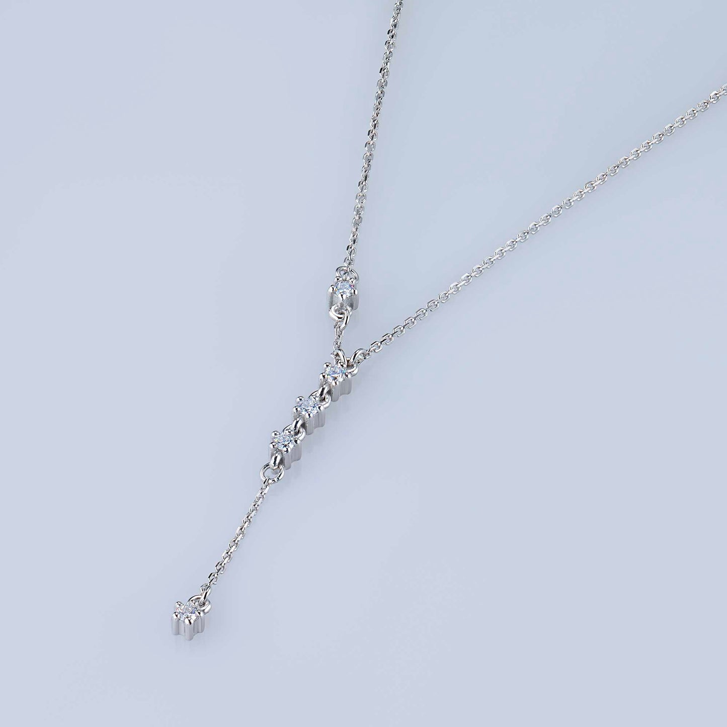 Sterling Silver Necklace with Lab-Created Diamonds 0.170 CT.TW