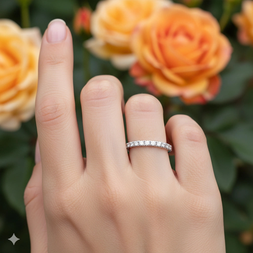 14K Yellow Gold Ring with Lab-Created Diamonds 0.130 CT.TW