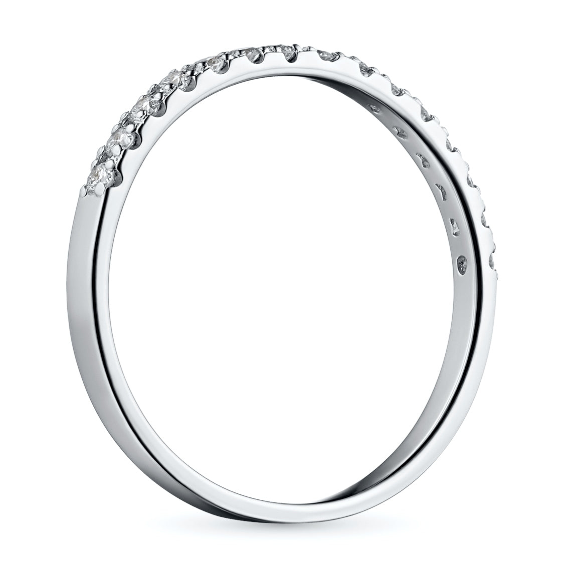 14K White Gold Ring with Lab-Created Diamonds 0.180 CT.TW