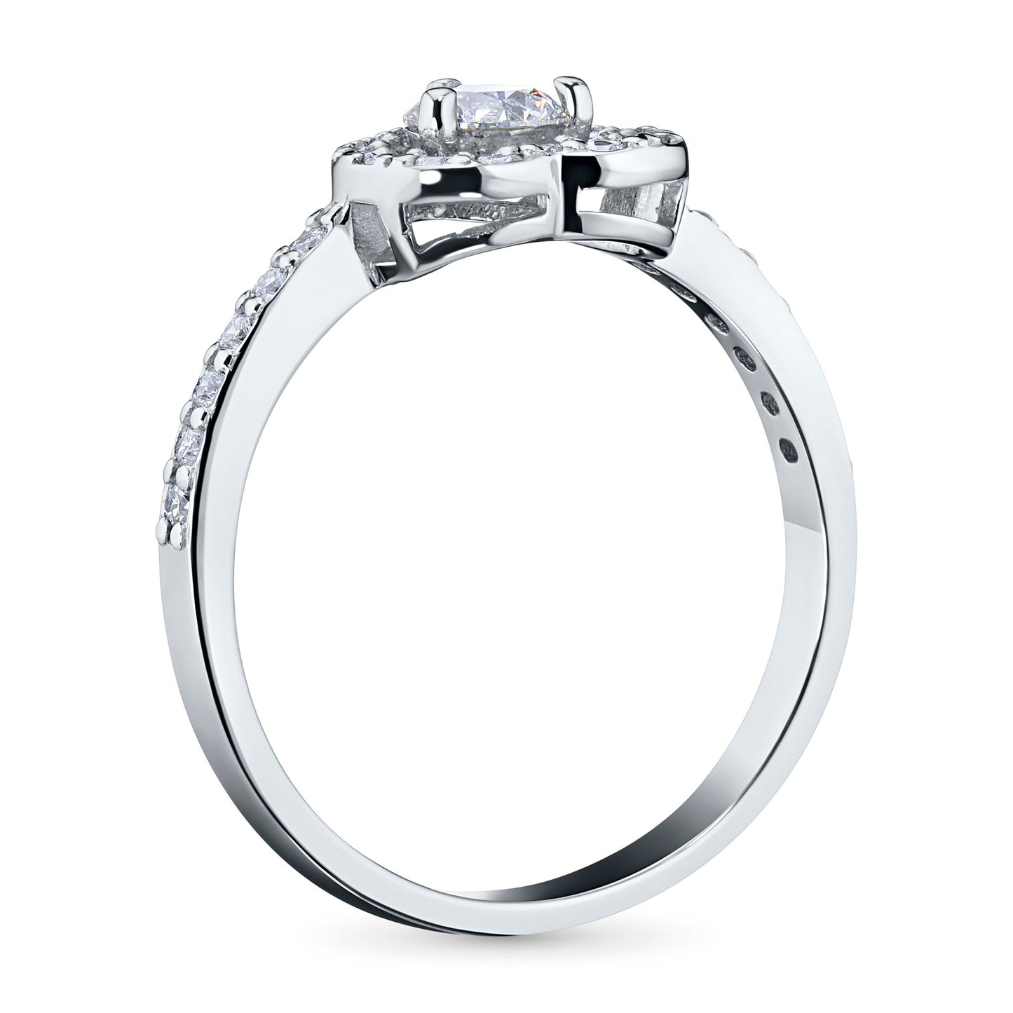 14K White Gold Ring with Lab-Created Diamonds 0.590 CT.TW