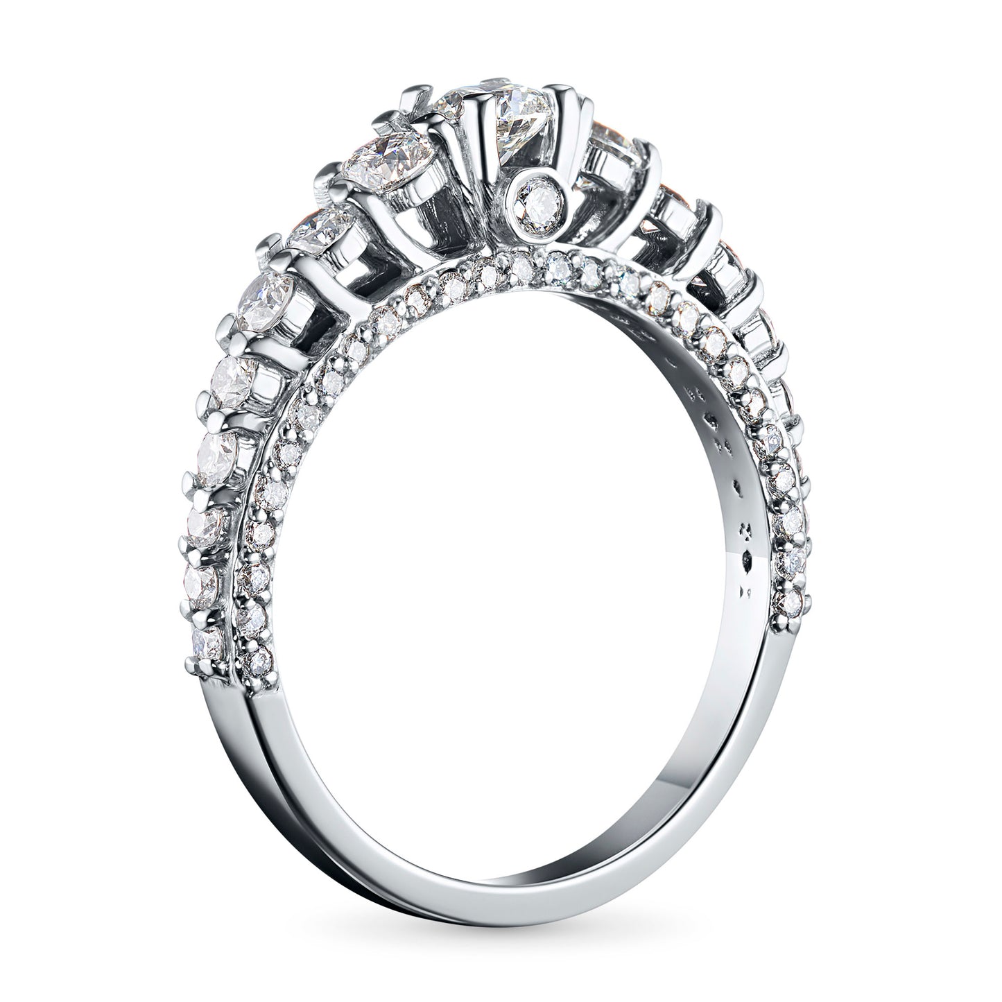 14K White Gold Ring with Lab-Created Diamonds 1.110 CT.TW