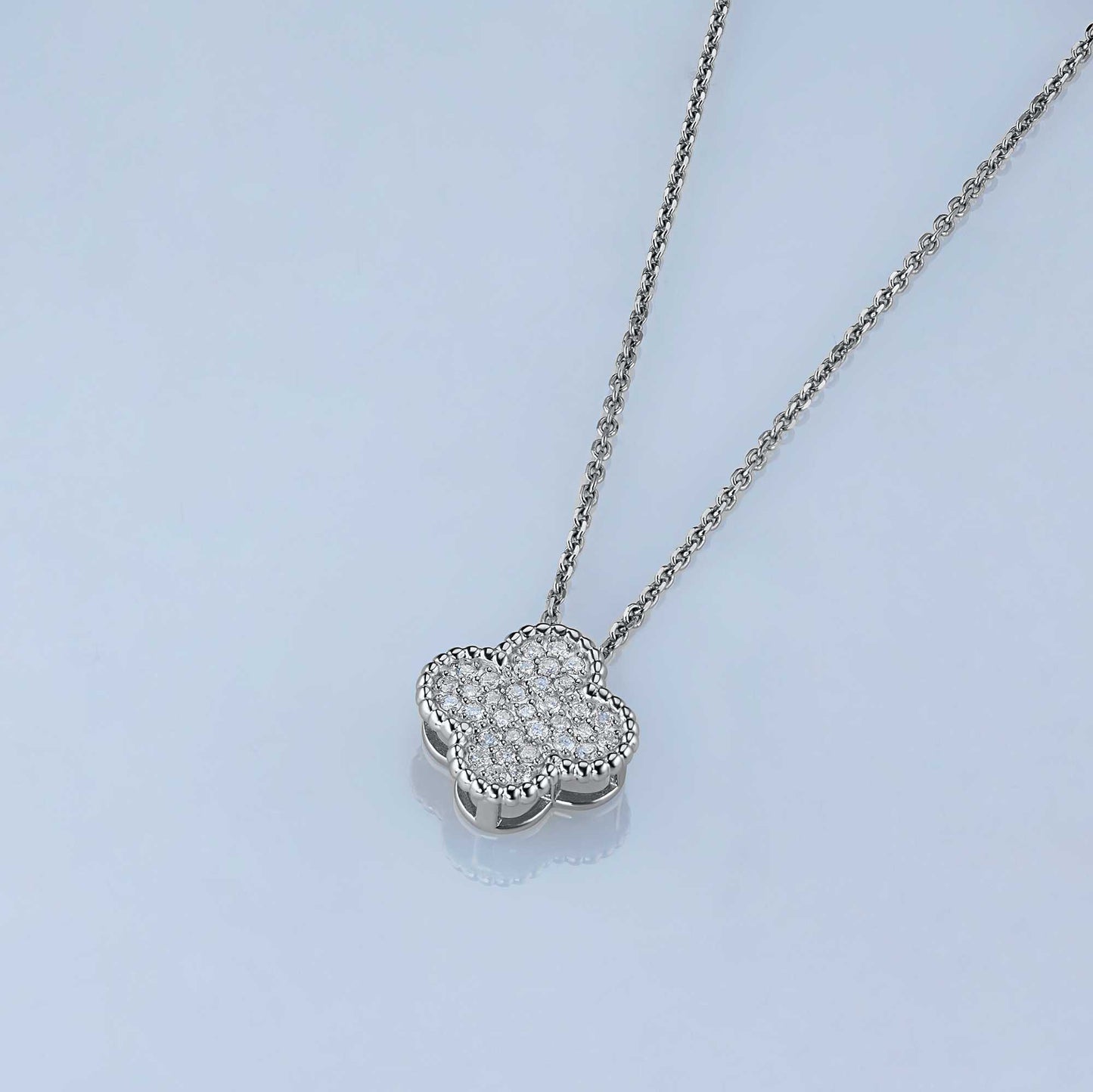 14K White Gold Pendant with Lab-Created Diamonds 0.200 CT.TW