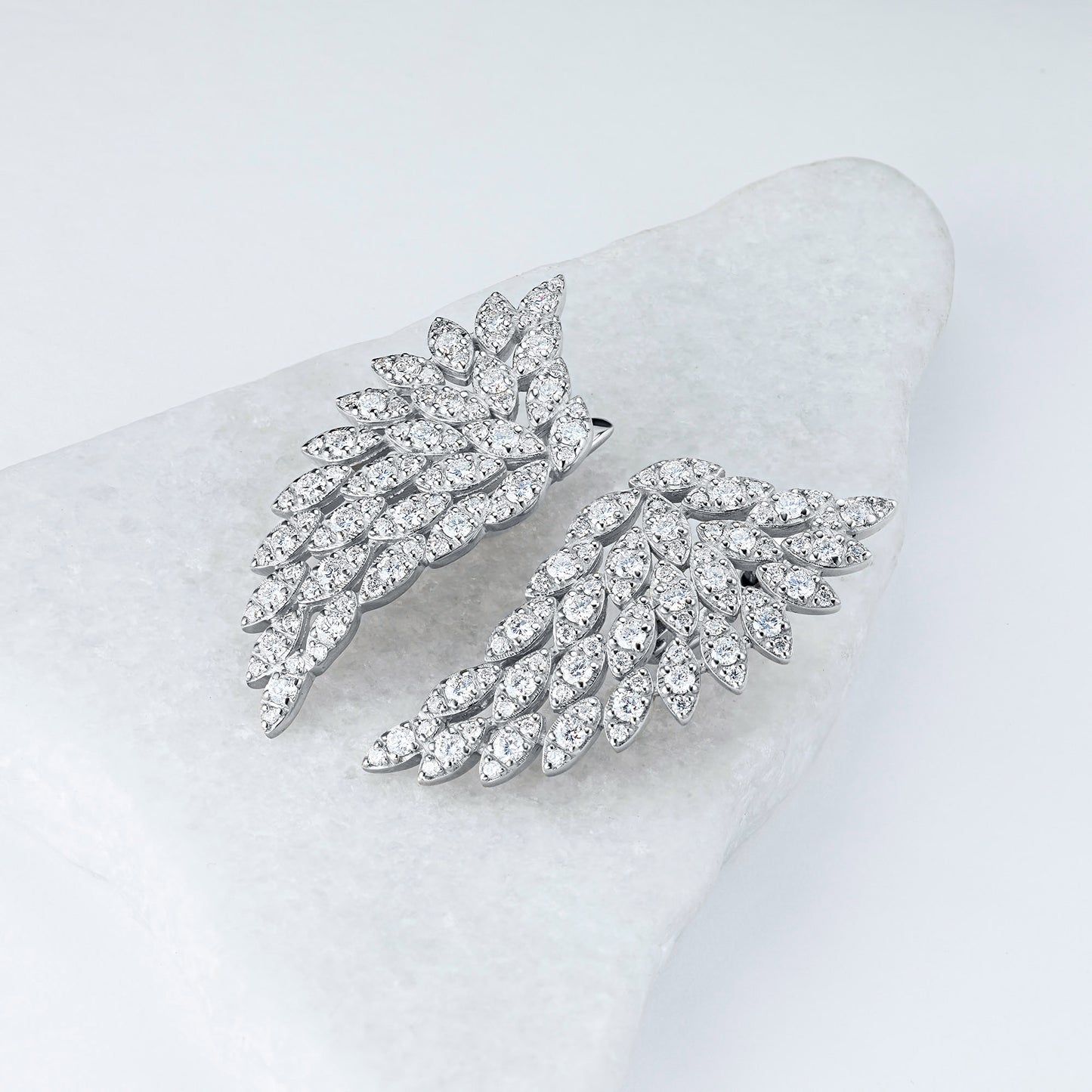 Sterling Silver Earrings with Lab-Created Diamonds 128.140 CT.TW