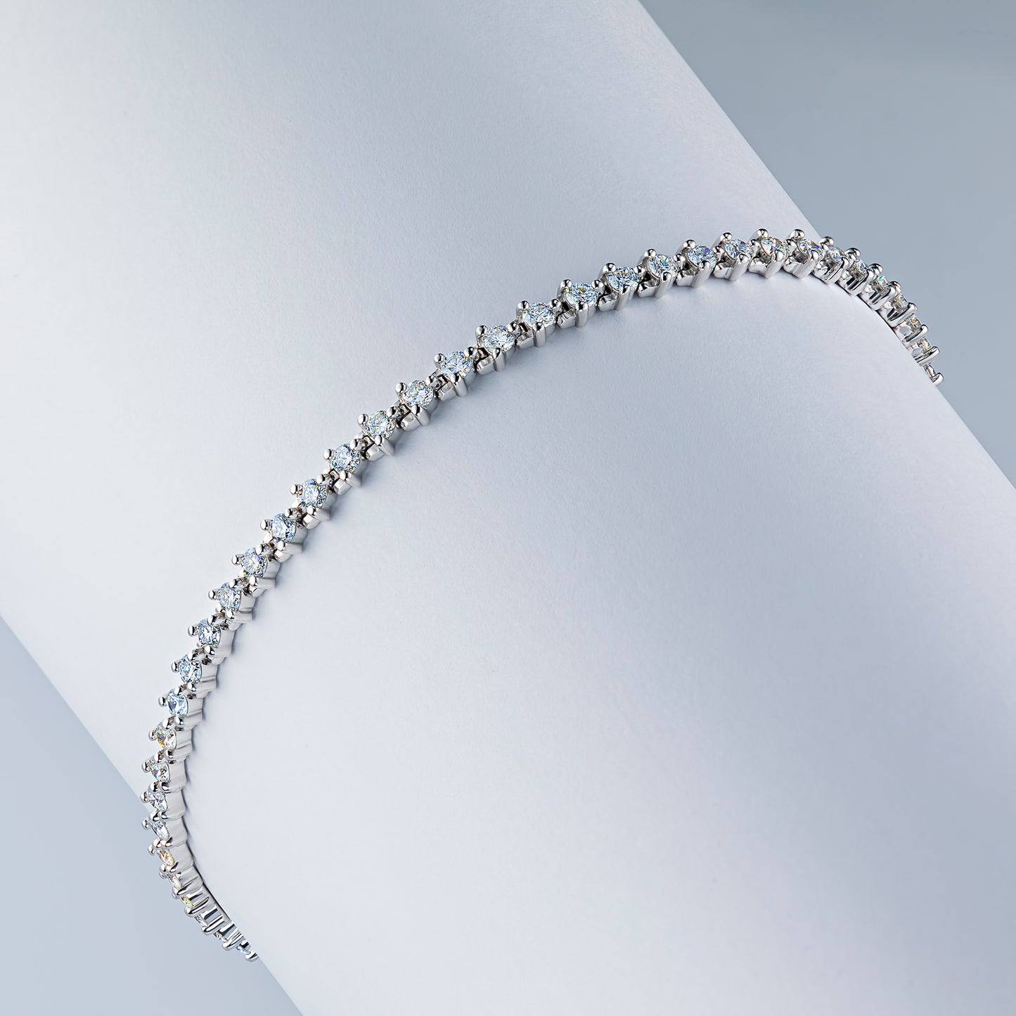 14K White Gold Bracelet with Lab-Created Diamonds 1.510 CT.TW