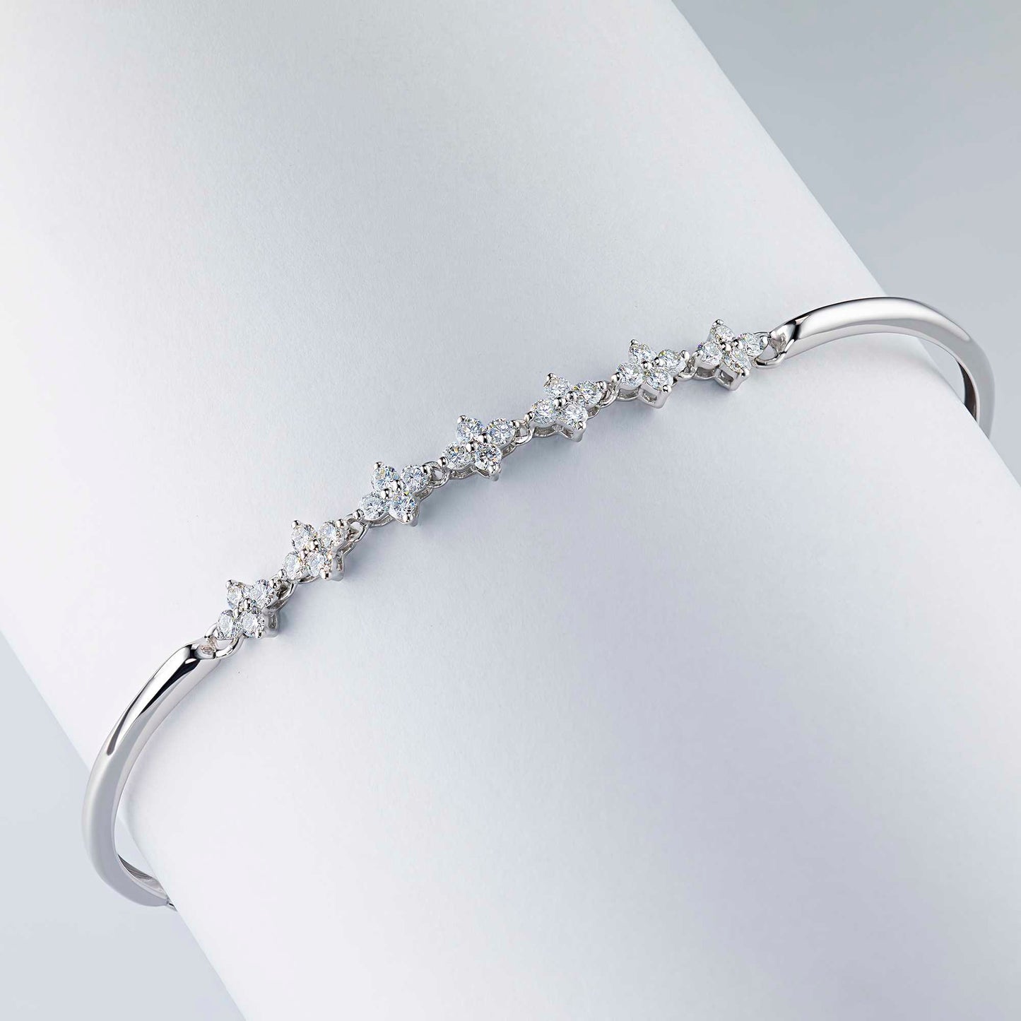 14K White Gold Bracelet with Lab-Created Diamonds 0.550 CT.TW