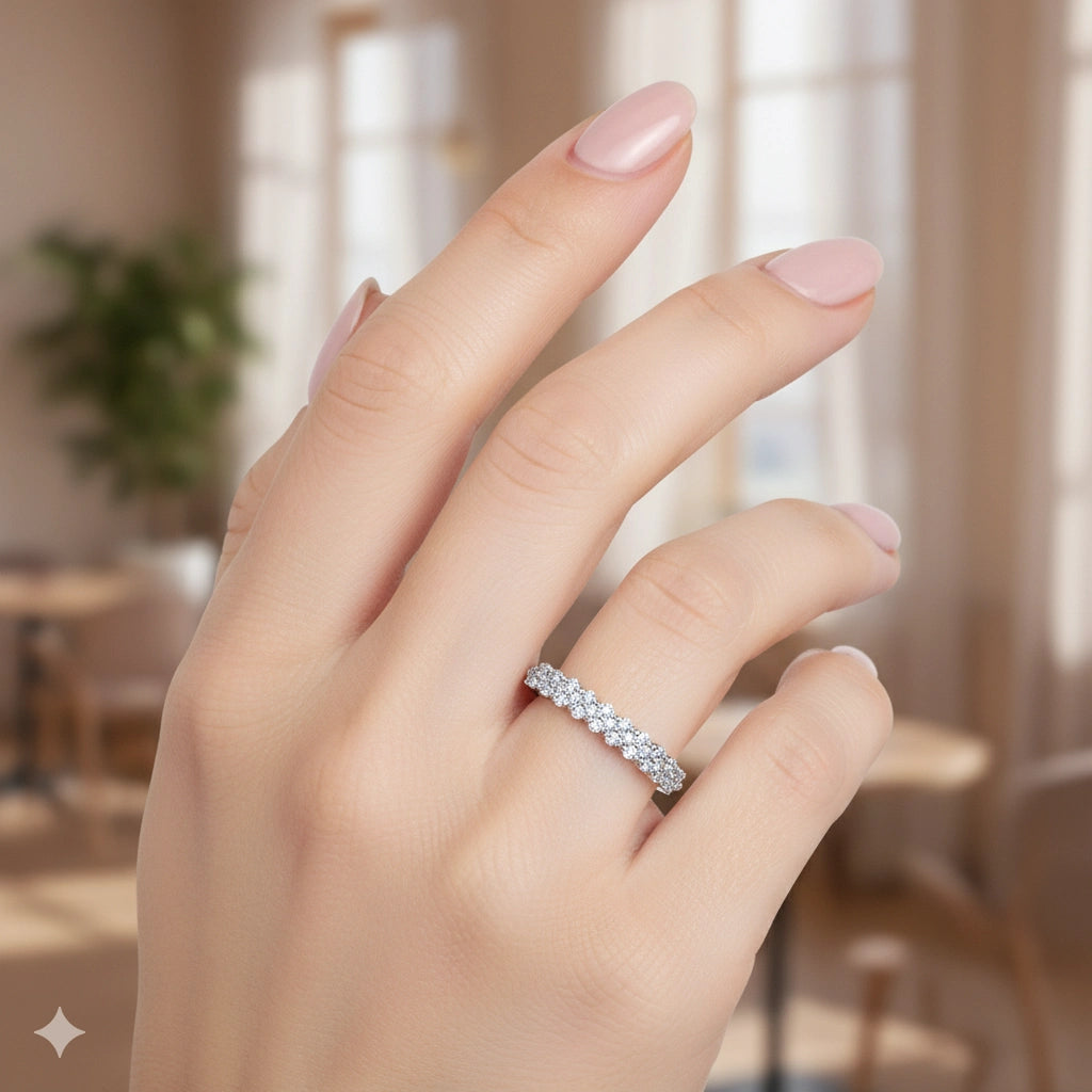 14K White Gold Ring with Lab-Created Diamonds 0.220 CT.TW