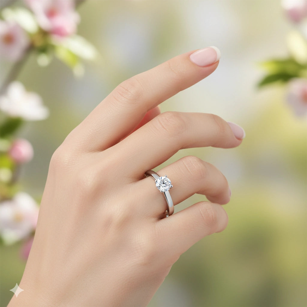 14K White Gold Ring with Lab-Created Diamonds 1.120 CT.TW