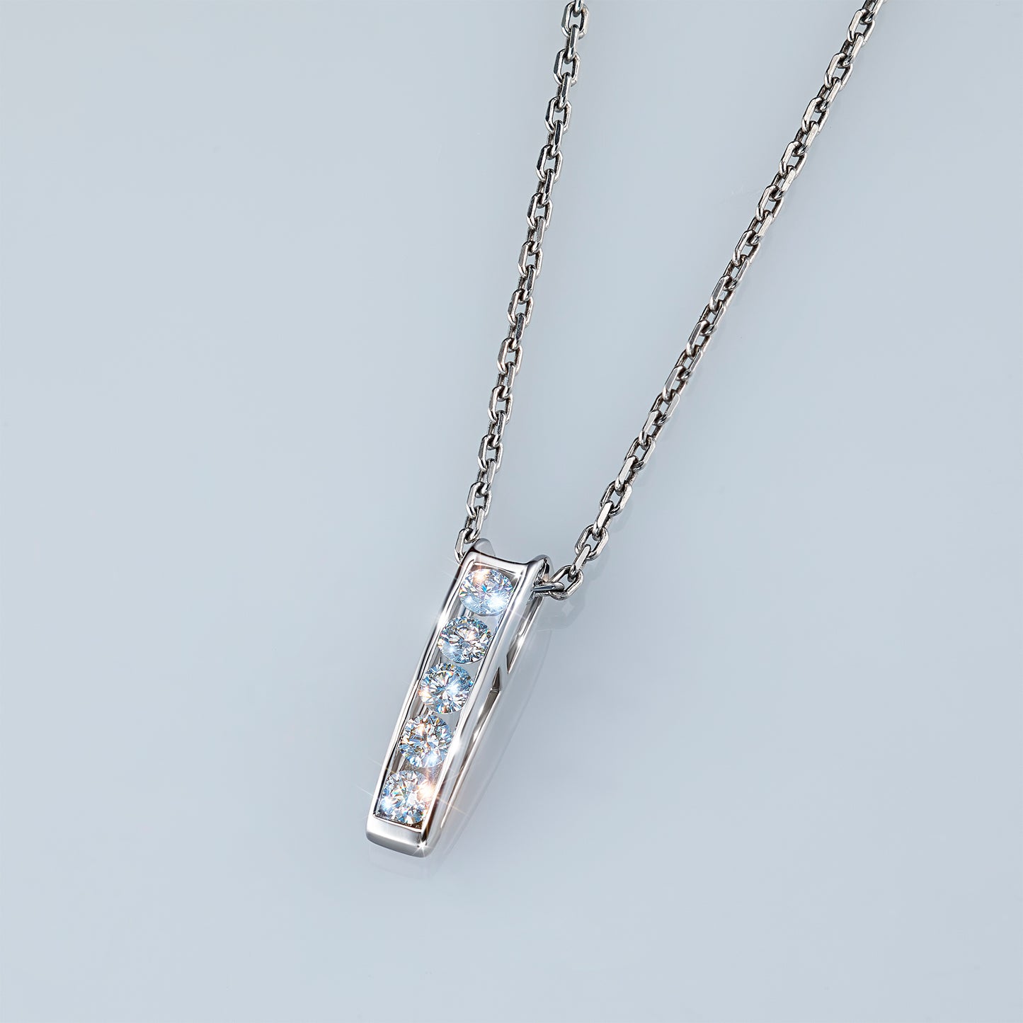 14K White Gold Pendant with Lab-Created Diamonds 0.170 CT.TW