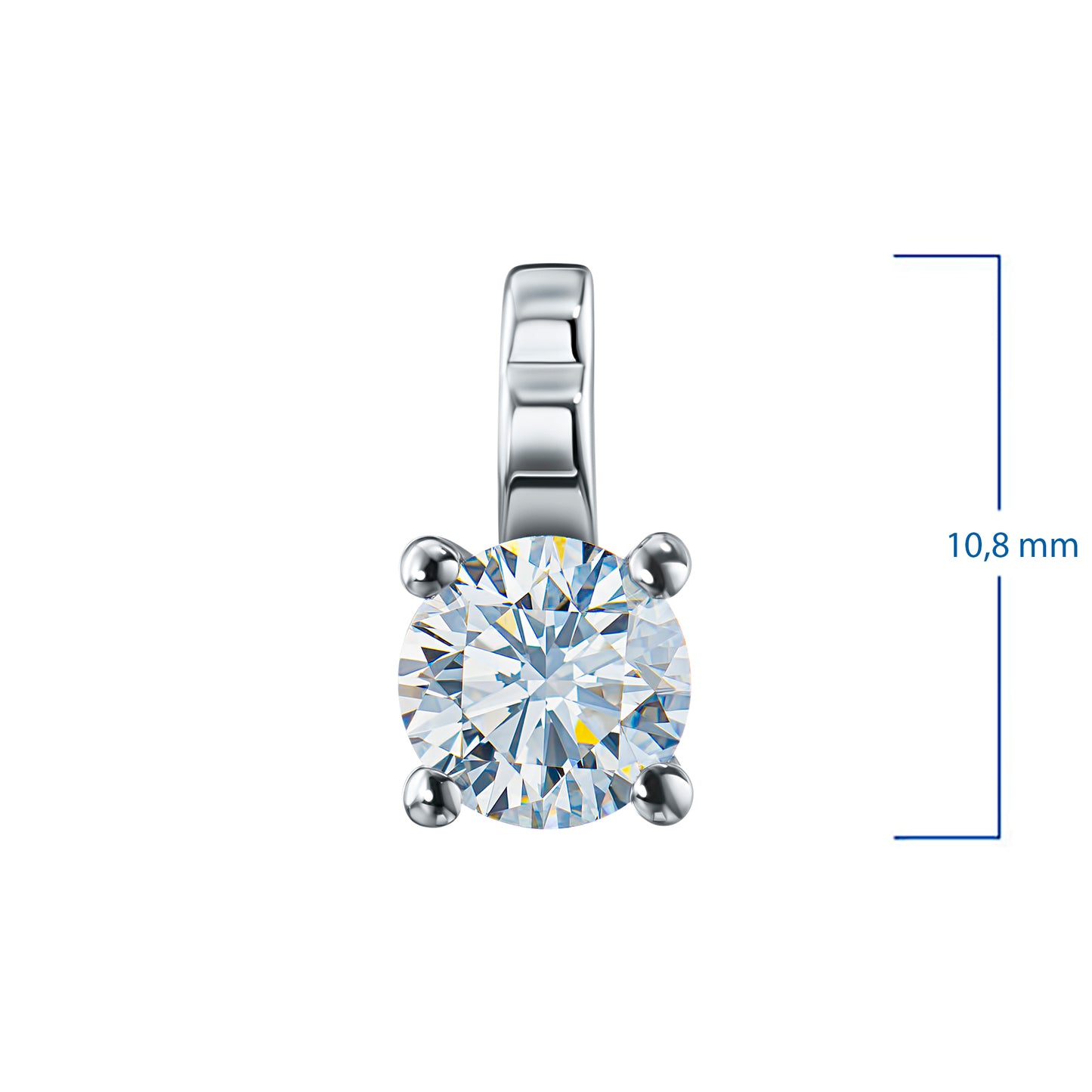14K White Gold Pendant with Lab-Created Diamonds 0.750 CT.TW