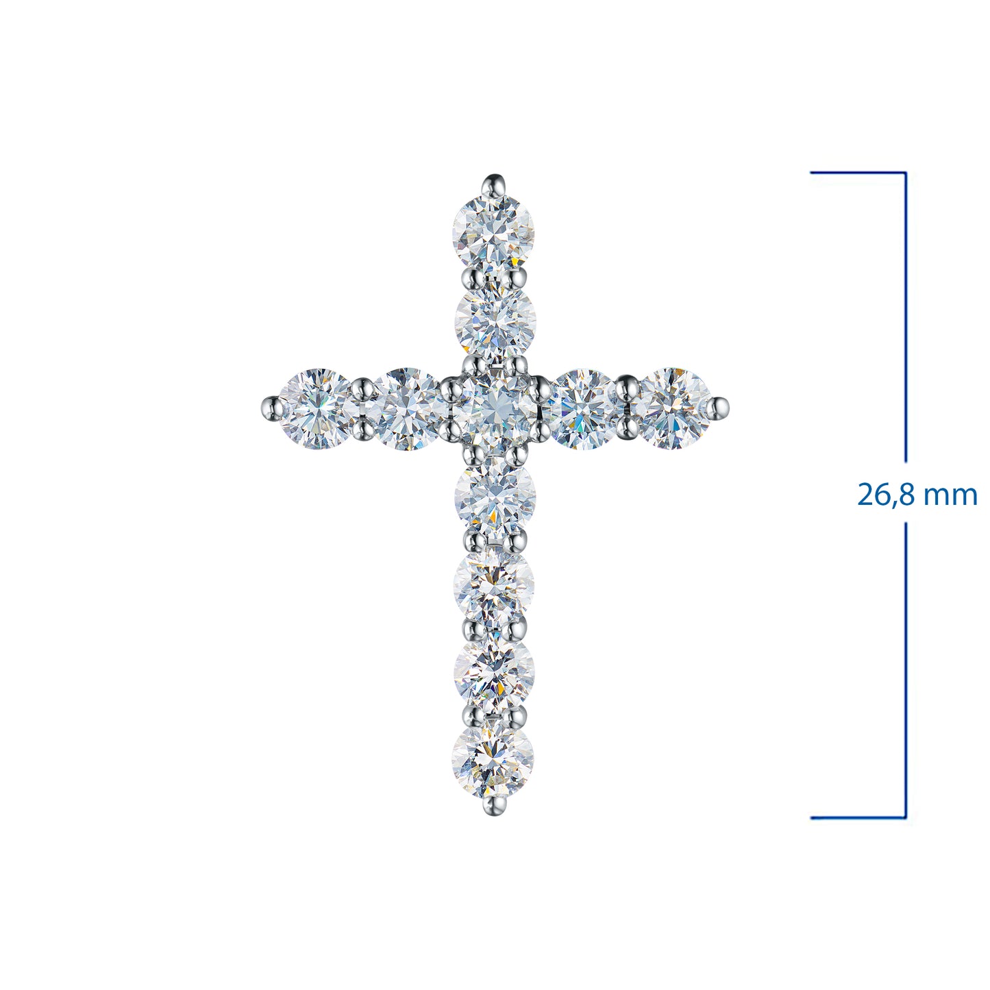 14K White Gold Pendant with Lab-Created Diamonds 1.700 CT.TW