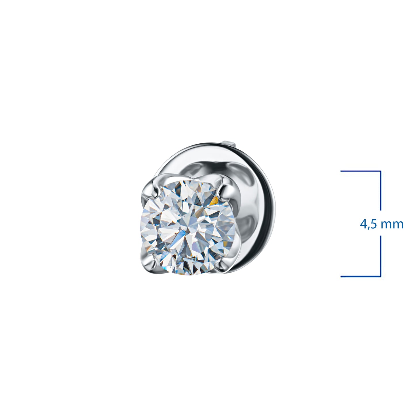14K White Gold Earring Studs with Lab-Created Diamonds 0.690 CT.TW