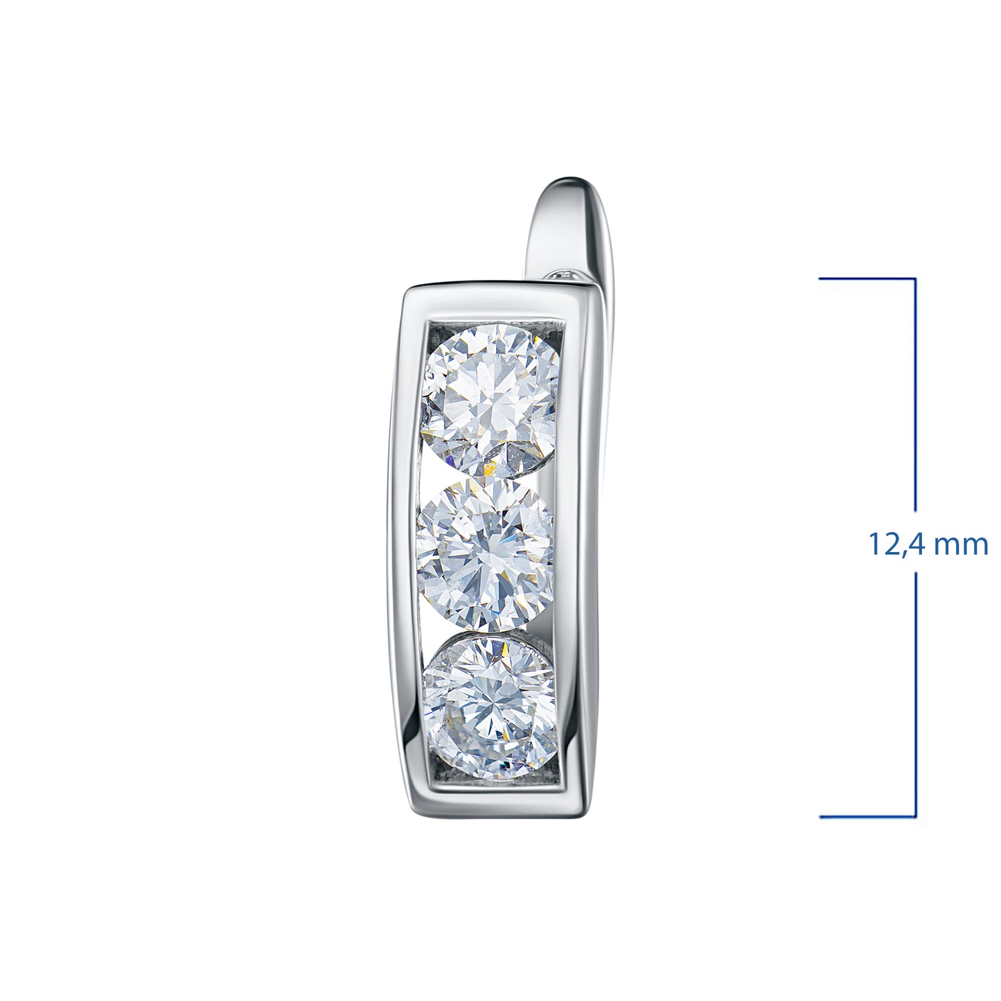 14K White Gold Earrings with Lab-Created Diamonds 1.350 CT.TW