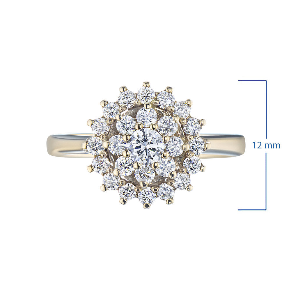 14K Rose Gold Ring with Lab-Created Diamonds 0.770 CT.TW