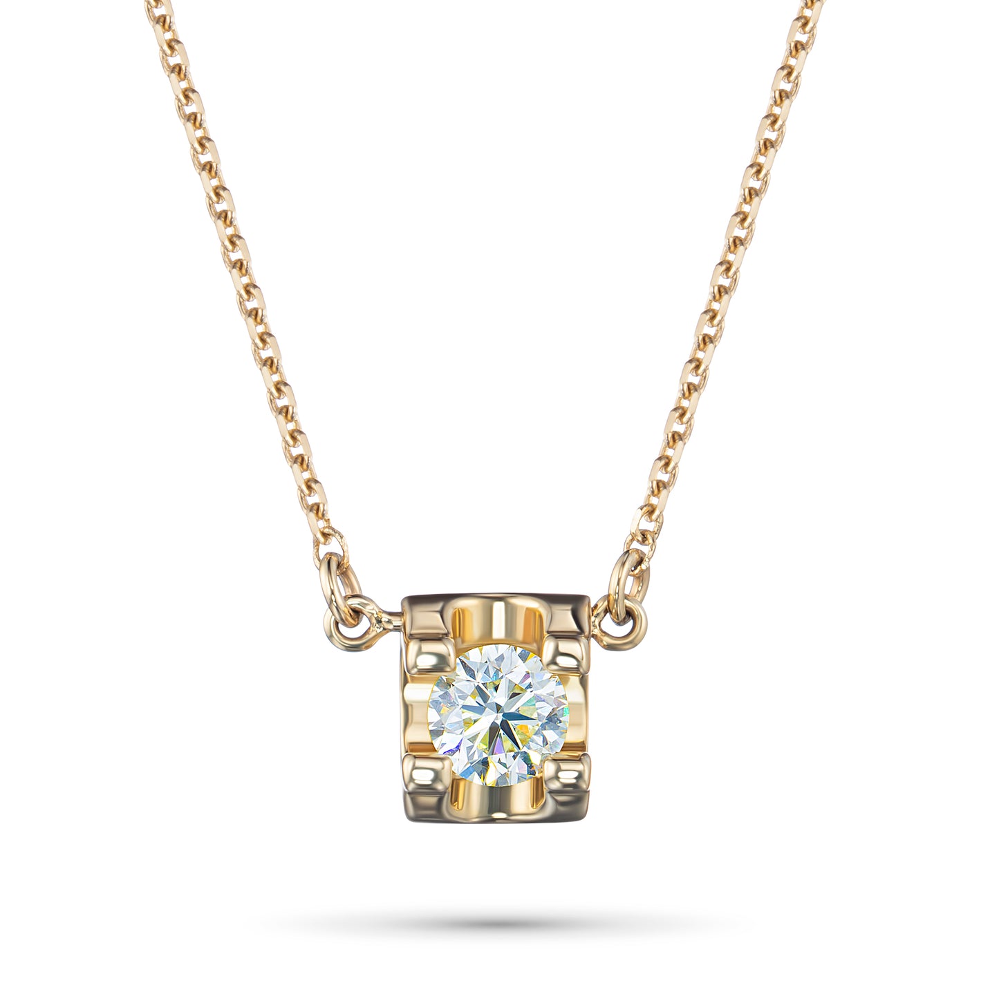 14K Yellow Gold Necklace with Lab-Created Diamonds 0.350 CT.TW
