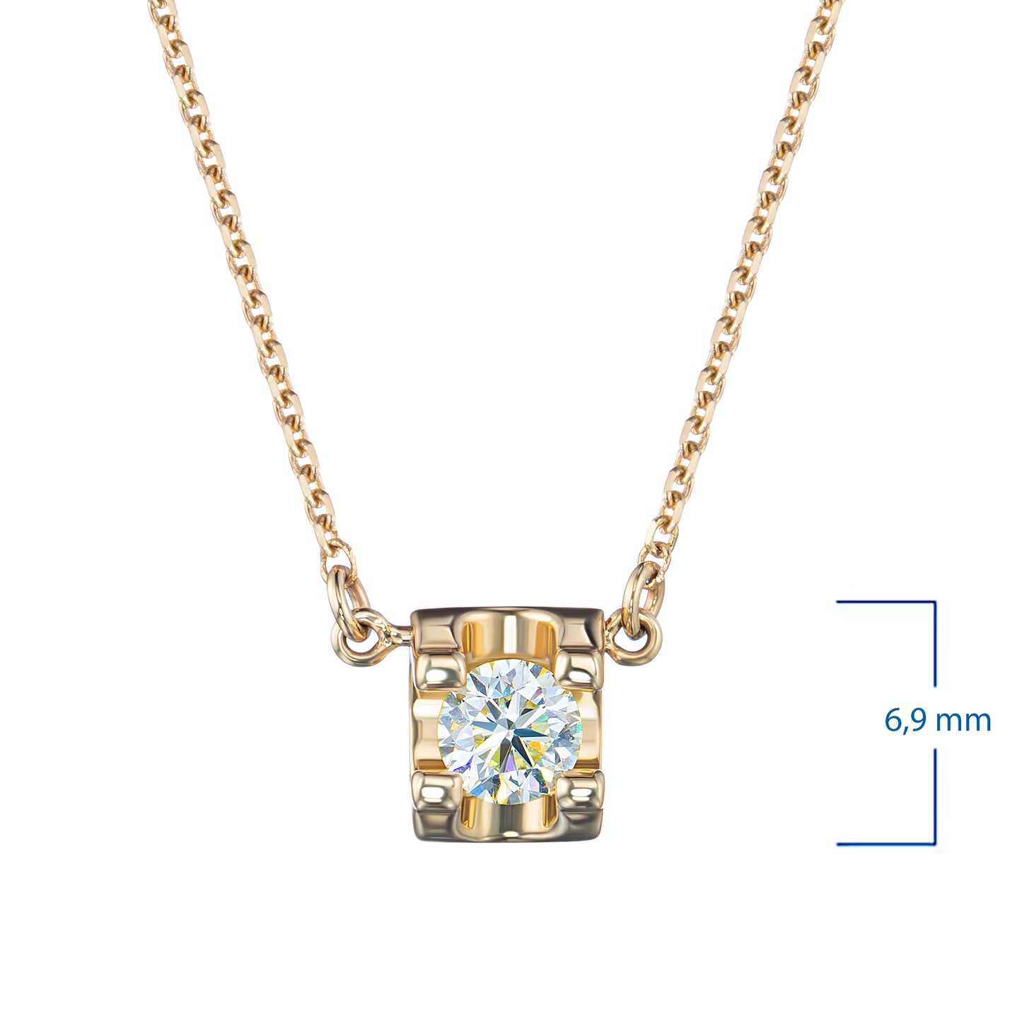 14K Yellow Gold Necklace with Lab-Created Diamonds 0.350 CT.TW
