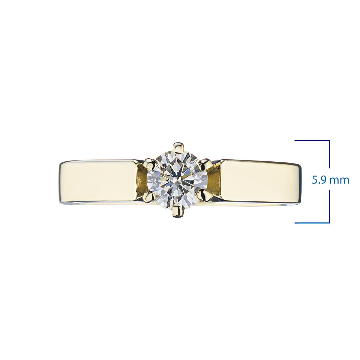14K Yellow Gold Ring with Natural Diamonds 0.220 CT.TW