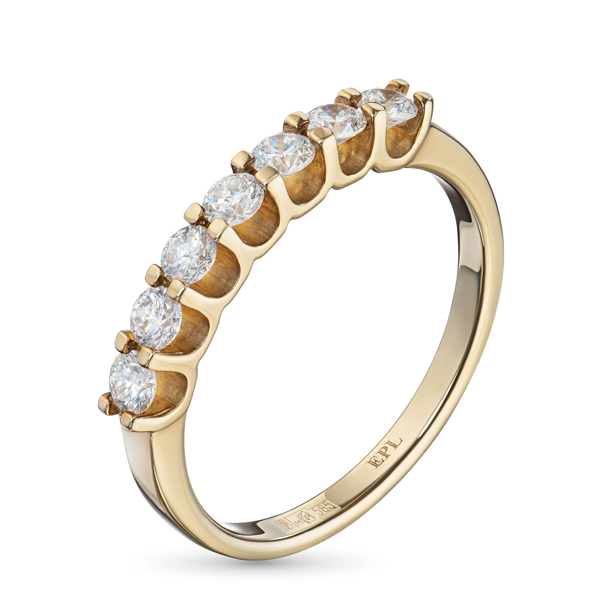 14K Yellow Gold Ring with Lab-Created Diamonds 0.840 CT.TW