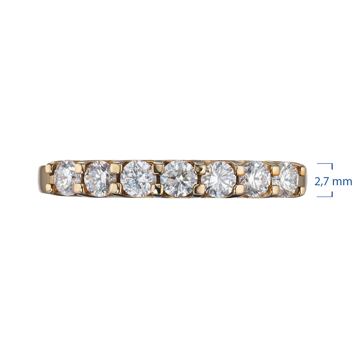 14K Yellow Gold Ring with Lab-Created Diamonds 0.840 CT.TW