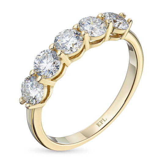 14K Yellow Gold Ring with Lab-Created Diamonds 1.370 CT.TW