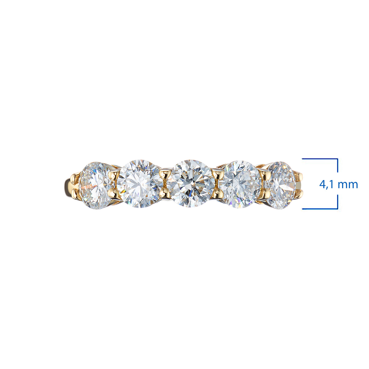14K Yellow Gold Ring with Lab-Created Diamonds 1.370 CT.TW
