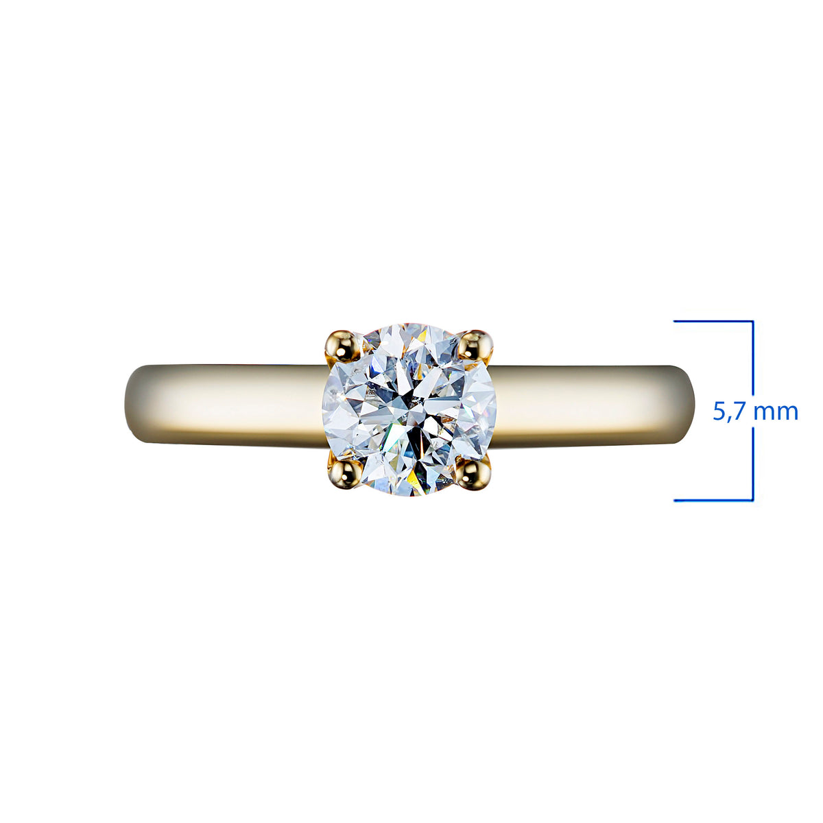 14K Yellow Gold Ring with Lab-Created Diamonds 0.450 CT.TW