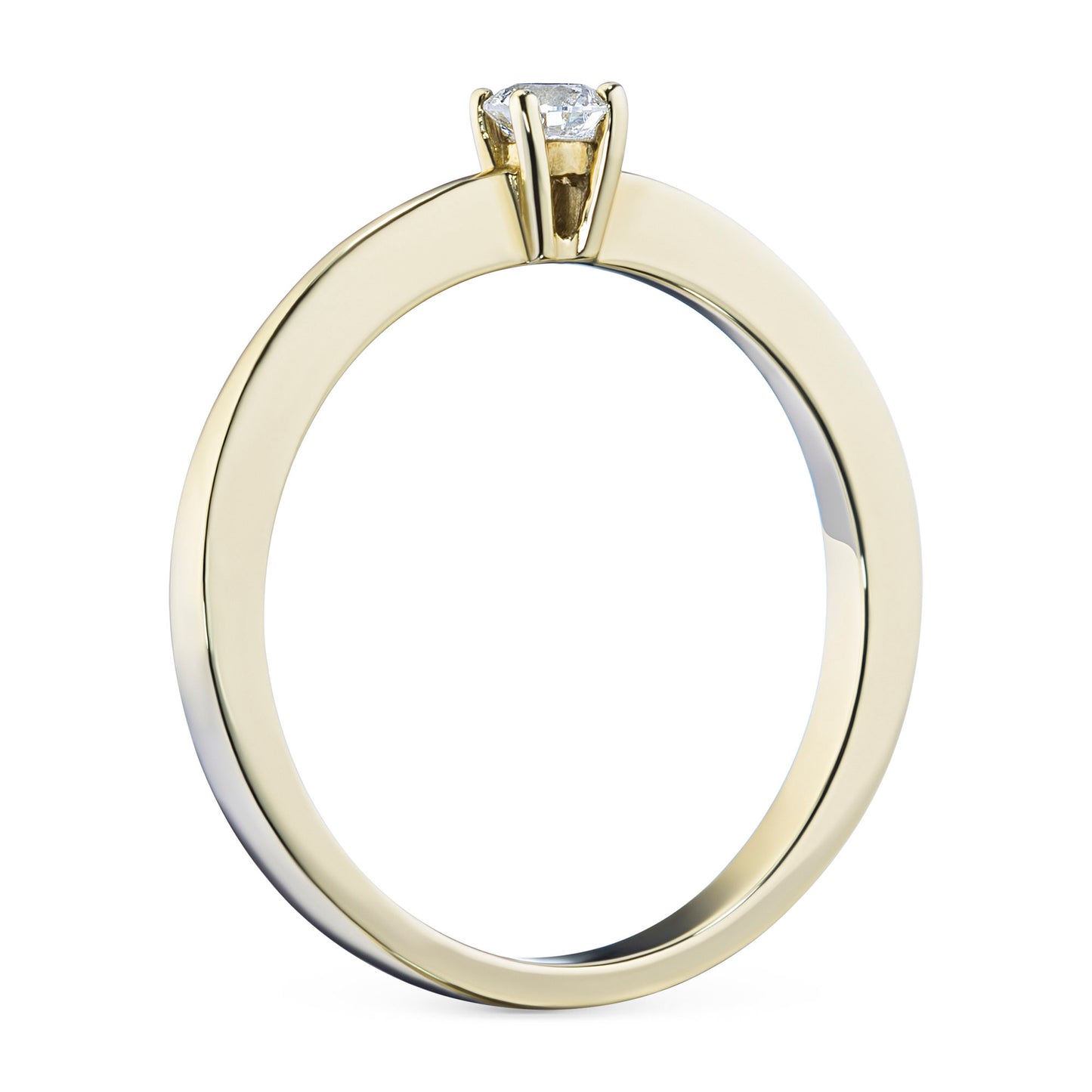 14K Yellow Gold Ring with Lab-Created Diamonds 0.080 CT.TW