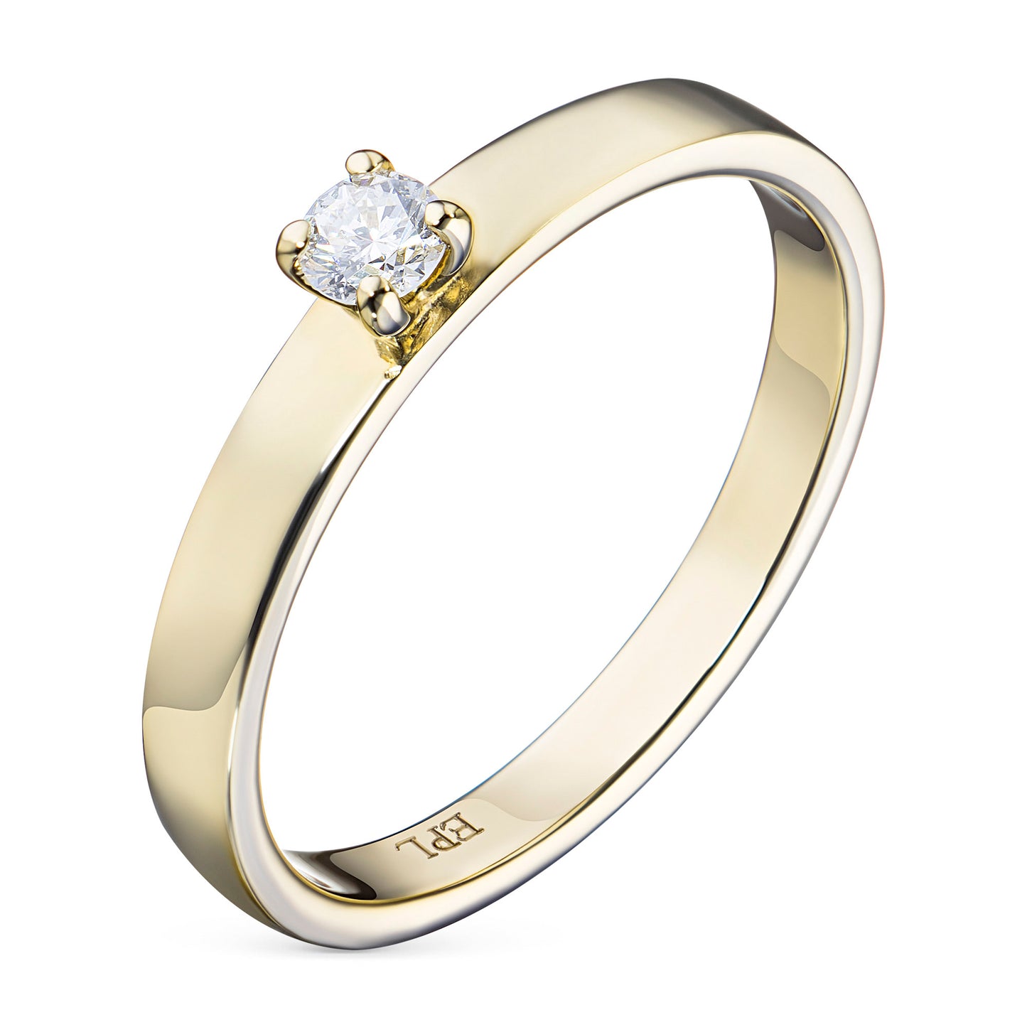 14K Yellow Gold Ring with Lab-Created Diamonds 0.120 CT.TW