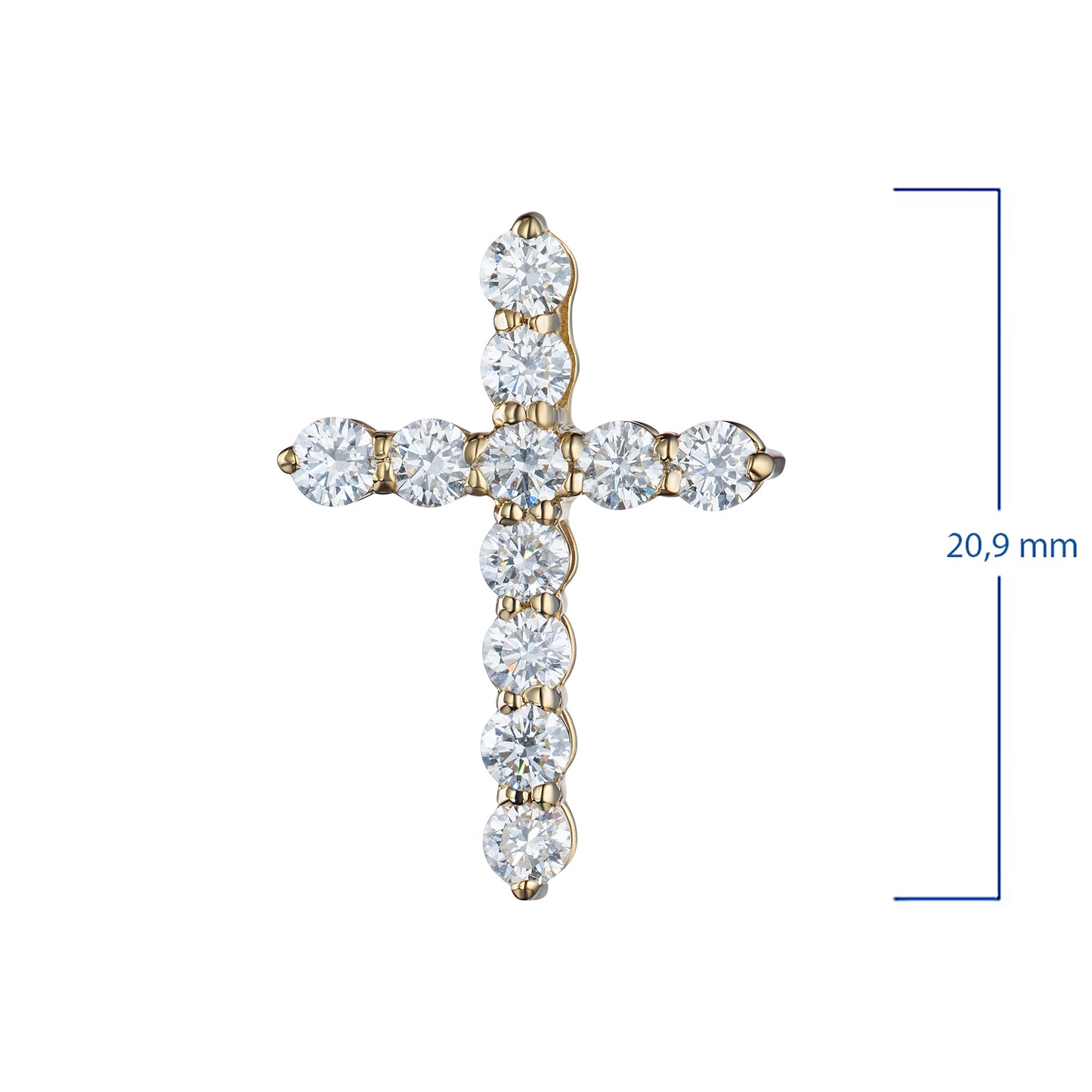 14K Yellow Gold Pendant with Lab-Created Diamonds 0.930 CT.TW