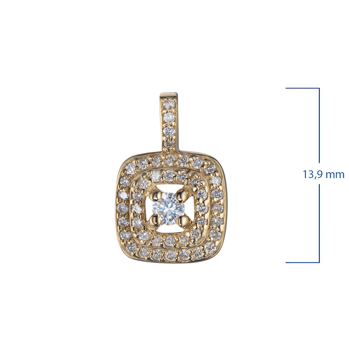 14K Yellow Gold Pendant with Lab-Created Diamonds 0.200 CT.TW
