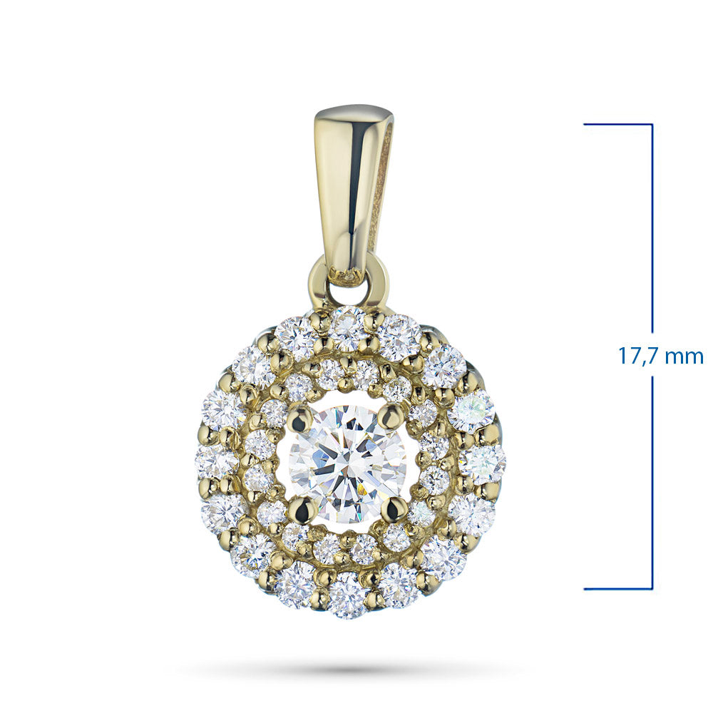 14K Yellow Gold Pendant with Lab-Created Diamonds 0.630 CT.TW