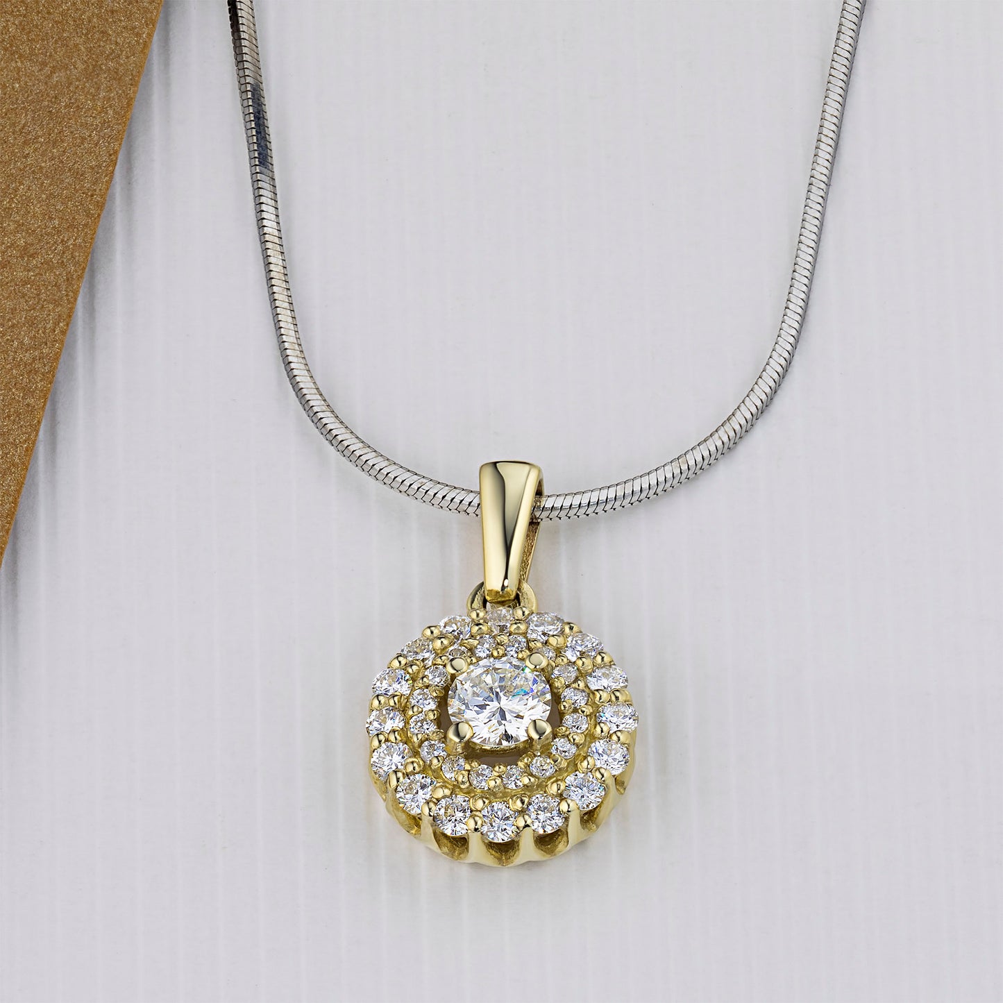 14K Yellow Gold Pendant with Lab-Created Diamonds 0.630 CT.TW