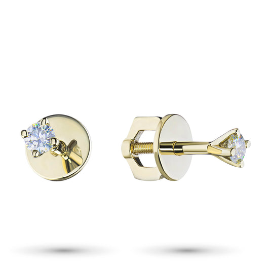 14K Yellow Gold Earring Studs with Lab-Created Diamonds 0.690 CT.TW