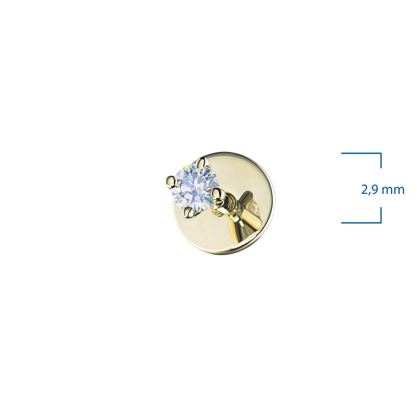 14K Yellow Gold Earring Studs with Lab-Created Diamonds 0.690 CT.TW