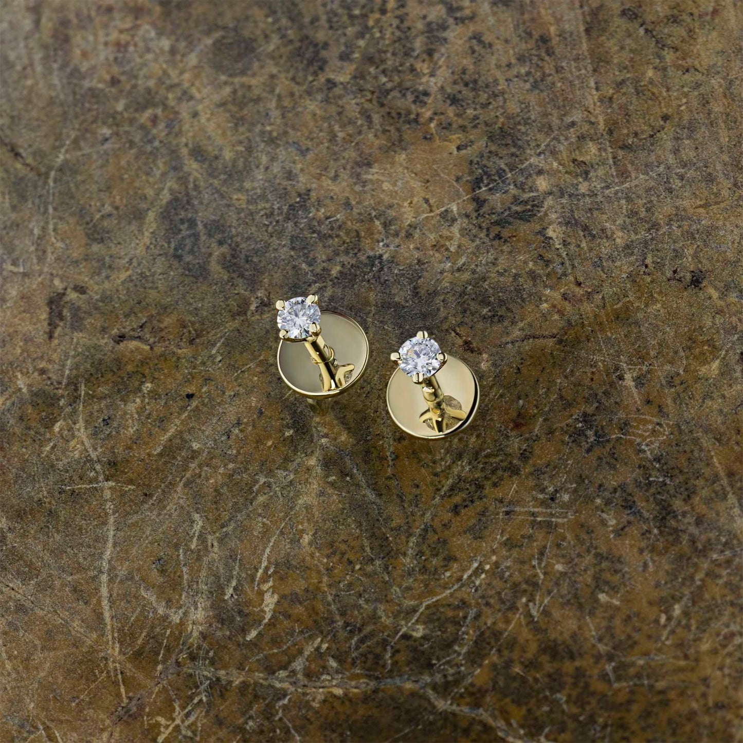 14K Yellow Gold Earring Studs with Lab-Created Diamonds 0.690 CT.TW