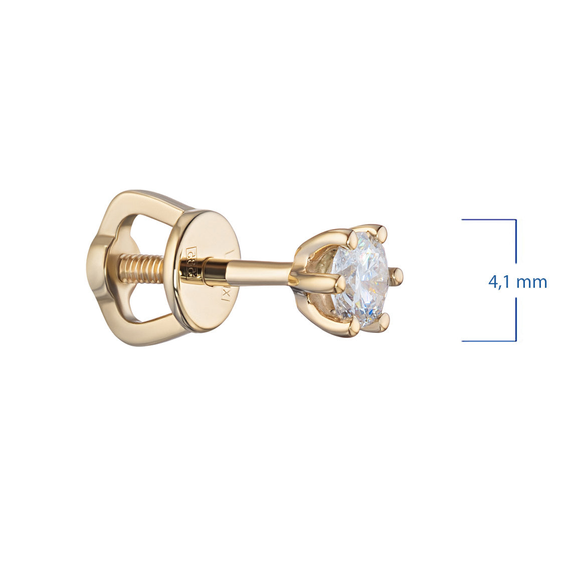 14K Yellow Gold Earring Studs with Lab-Created Diamonds 1.490 CT.TW