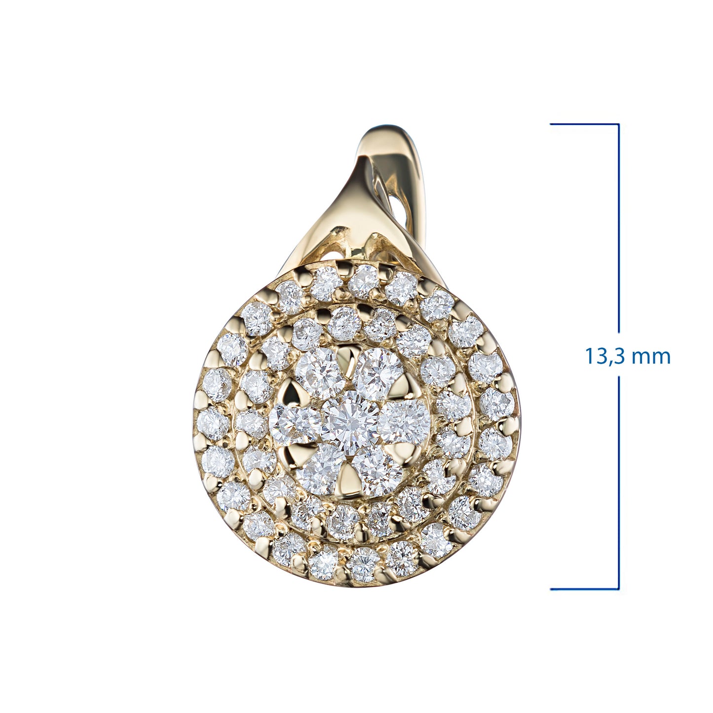 14K Yellow Gold Earrings with Lab-Created Diamonds 0.690 CT.TW
