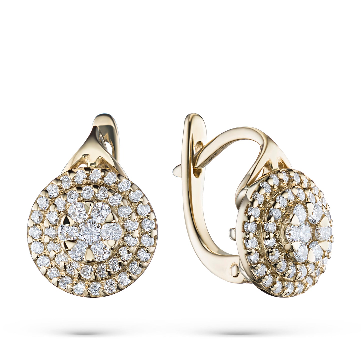 14K Yellow Gold Earrings with Lab-Created Diamonds 0.690 CT.TW