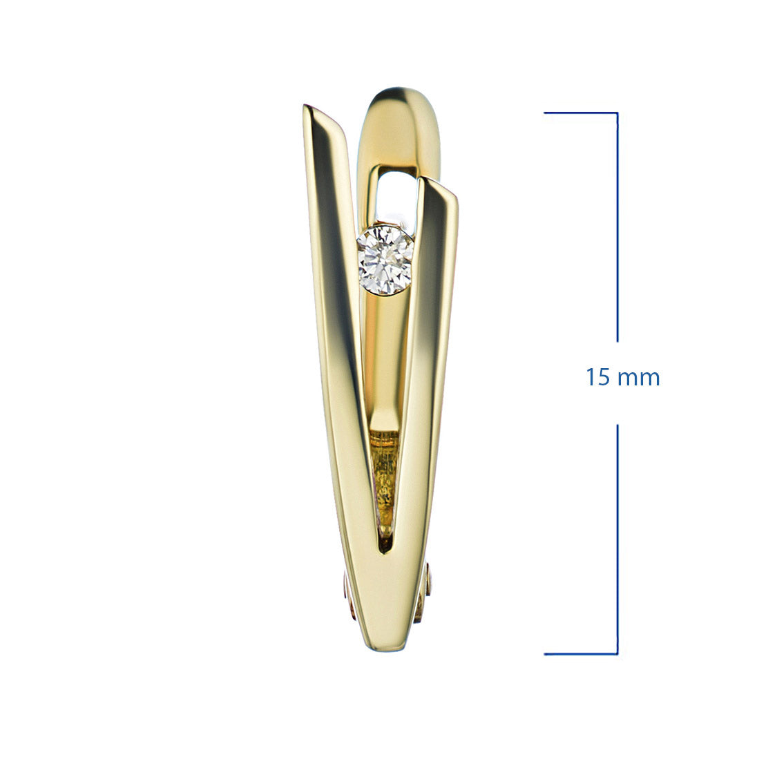 14K Yellow Gold Earrings with Lab-Created Diamonds 0.310 CT.TW