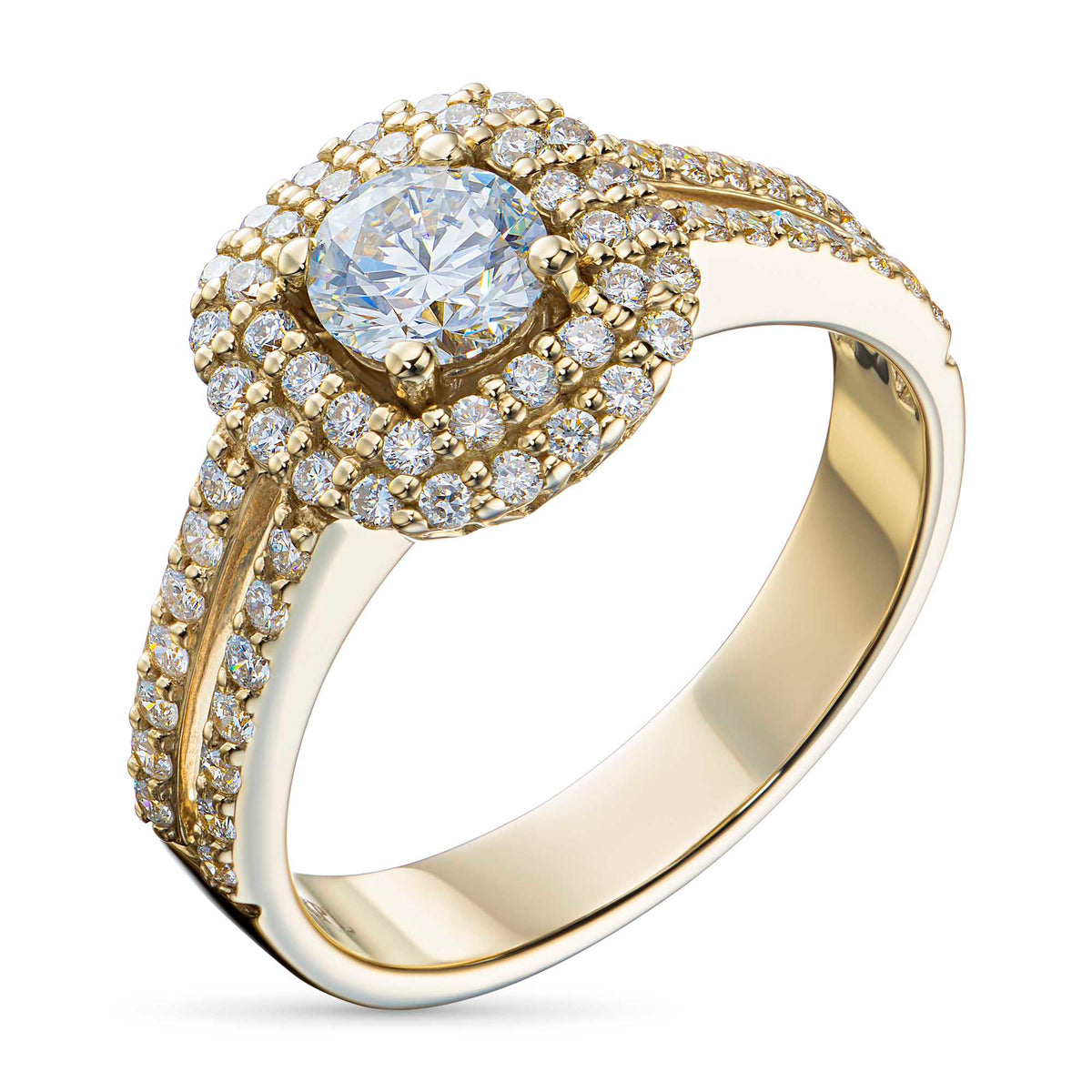 14K Yellow Gold Ring with Lab-Created Diamonds 1.090 CT.TW