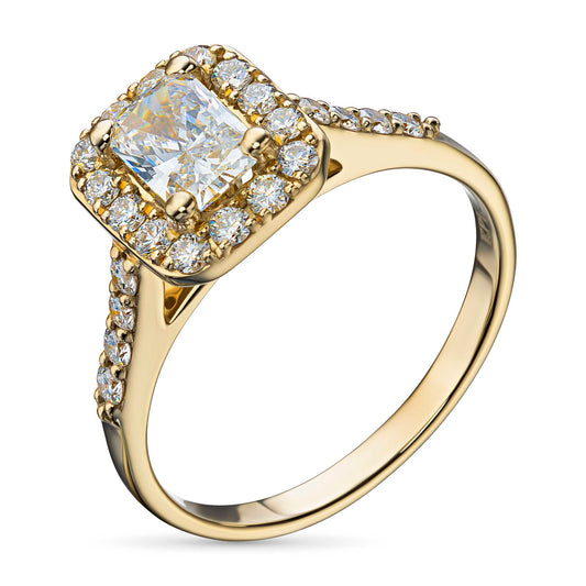 14K Yellow Gold Ring with Lab-Created Diamonds 0.770 CT.TW