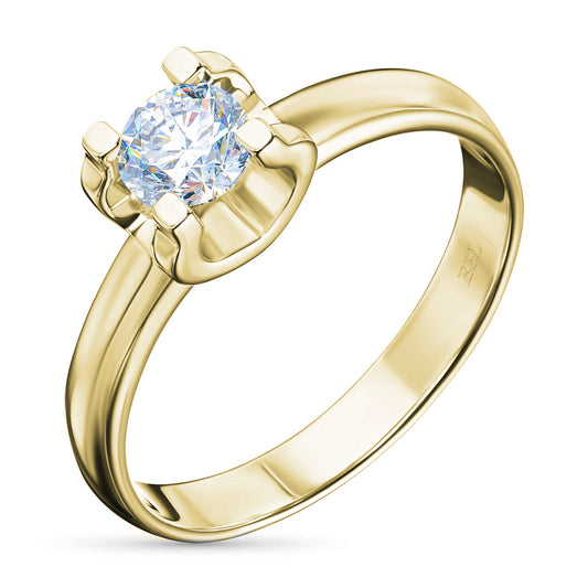 14K Yellow Gold Ring with Lab-Created Diamonds 0.270 CT.TW